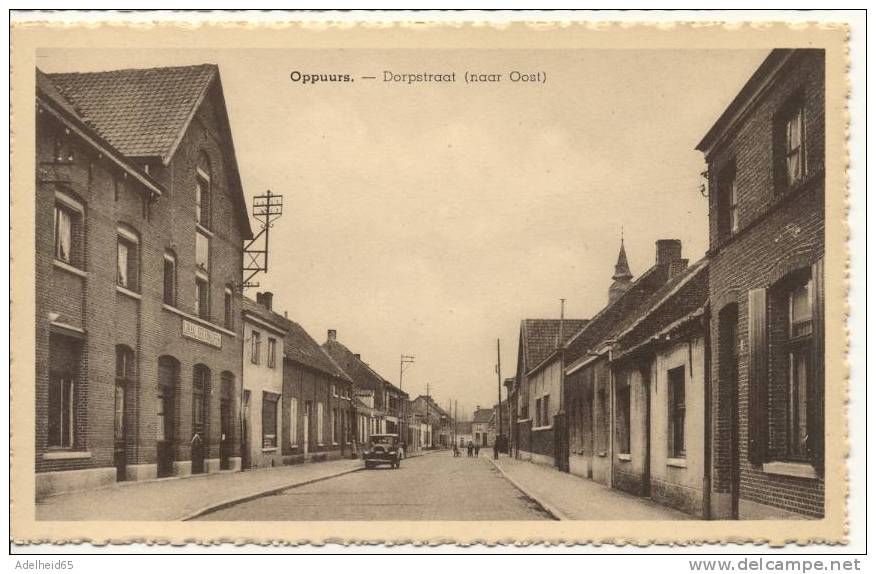 Oppuurs (Sint-amands) Dorpstraat Naar Oost Uitg. Jansegers-Tersago, Koster, Winkelier, Drukwerk - Sint-Amands