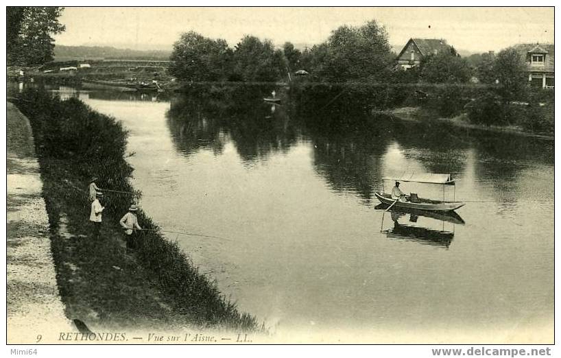 60-- RETHONDES --VUE Sur L'AISNE--THEMES : CANAL-PENICHES-PECHEURS à La LIGNE--(591 Habitants) - Rethondes