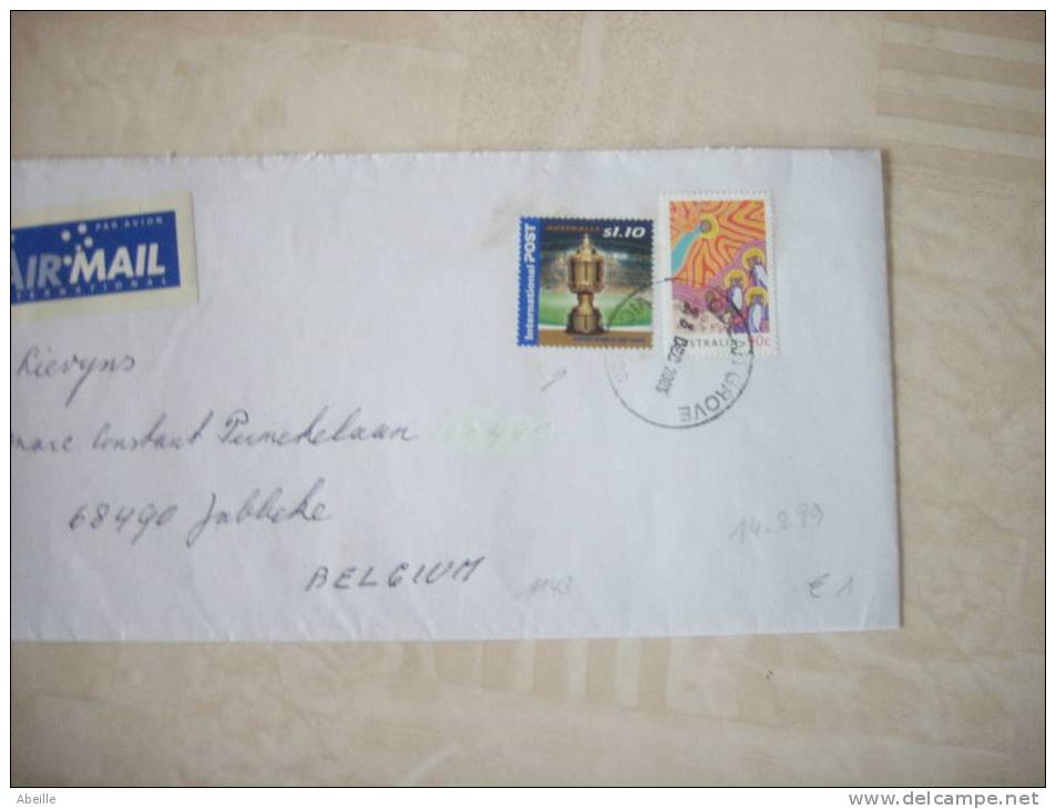 14/299  LETTRE    AUSTRALIE - Rugby