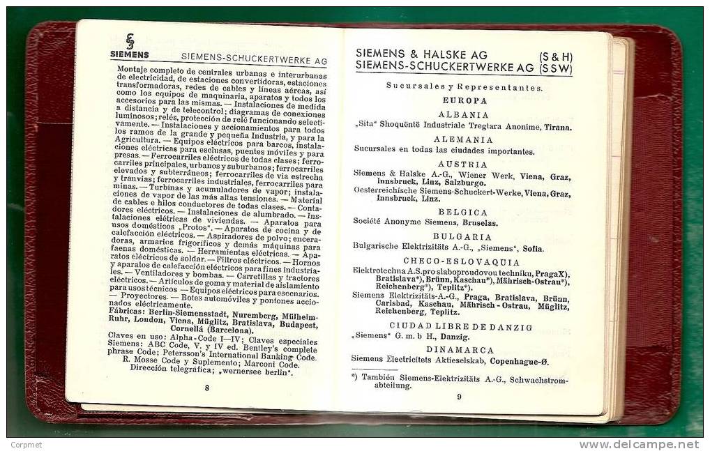 SIEMENS & HALSKE AG - KALENDER VON 1937 – TASCHE  9 X 11.5 Cm KALENDER UND TÄGLICHE TAGESORDNUNG - UNBENUTZT - Small : 1921-40