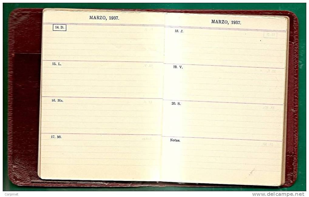 SIEMENS & HALSKE AG - KALENDER VON 1937 – TASCHE  9 X 11.5 Cm KALENDER UND TÄGLICHE TAGESORDNUNG - UNBENUTZT - Kleinformat : 1921-40