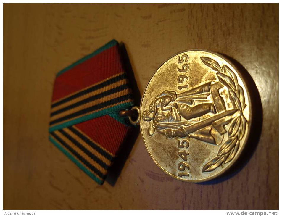 MEDALLA  RUSIA (MILITAR)   "20 Aniversario De La Victoria En La Gran Guerra Patriotica 1945-65"   DL-6925 - Otros & Sin Clasificación