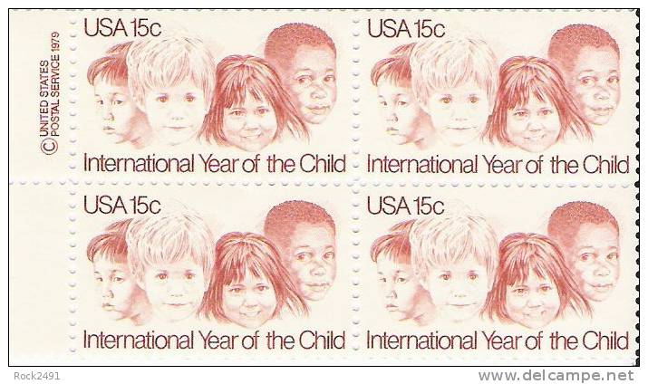 US Scott 1772 - Copyright Block Of 4 - Year Of The Child 15 Cent - Mint Never Hinged - Blocs-feuillets
