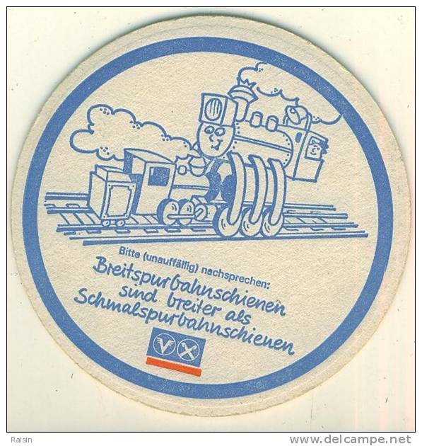 Volksbank  " Locomotive "  Sous Bock  Bi-face  TBE - Sous-bocks