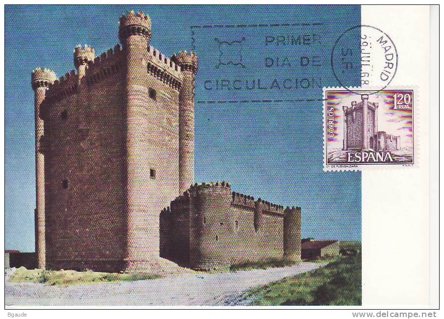 ESPAGNE Carte MAXIMUM   Num-Yvert  1541 CHATEAU  FUENSALDANA - Tarjetas Máxima