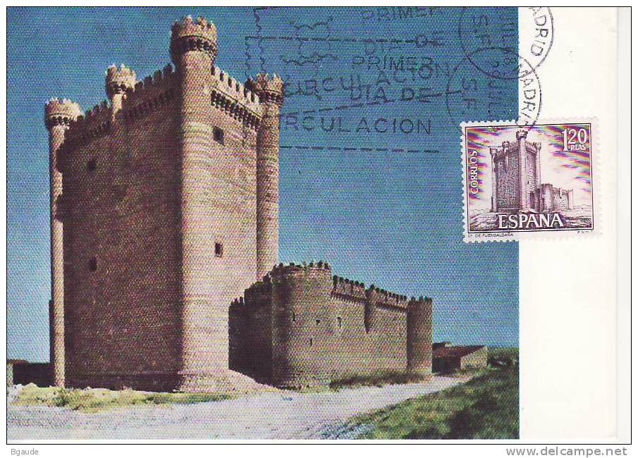 ESPAGNE Carte MAXIMUM   Num-Yvert  1541 CHATEAU  FUENSALDANA - Maximum Cards