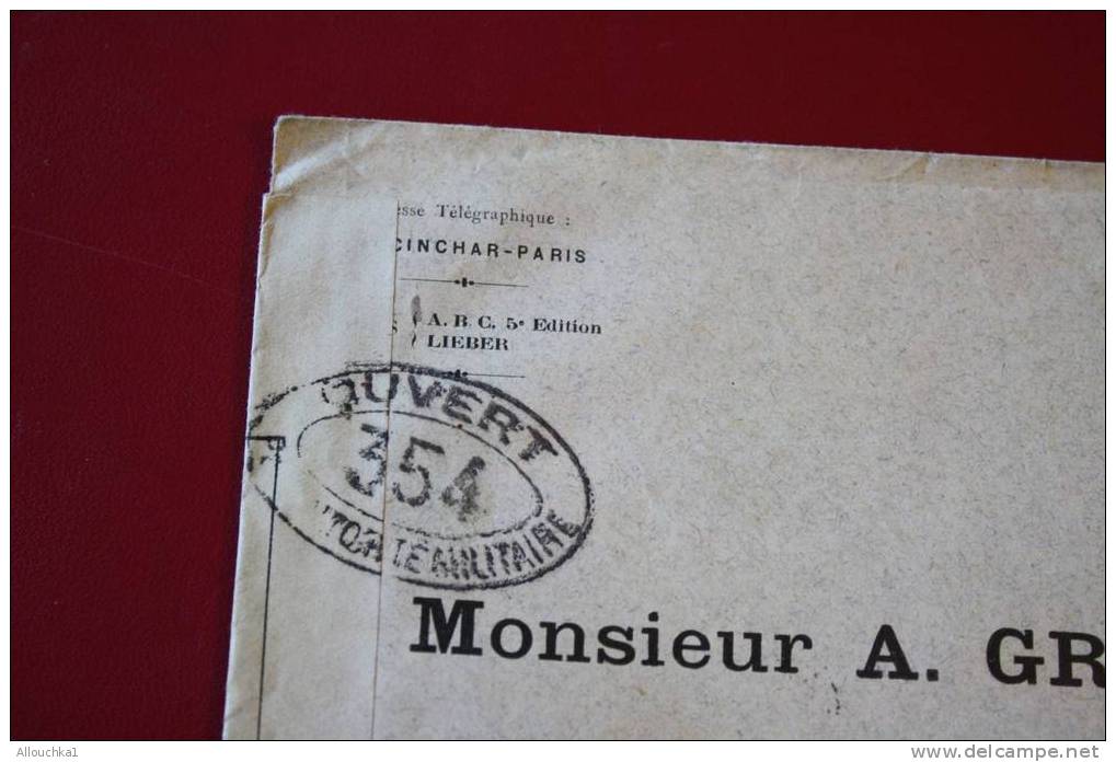 GUERRE:14-18-cover MADRID:INSTITUT LABORATOIRE VACCINS PASTEUR-CENSURE-OUVERT AUTORITE MILITAIRE CONTROLE POSTAL-Espana - Briefe U. Dokumente