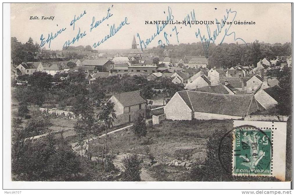 NANTEUIL Le HAUDOUIN 60 Oise Vue Générale Editions Tardif Timbre CPA - Nanteuil-le-Haudouin