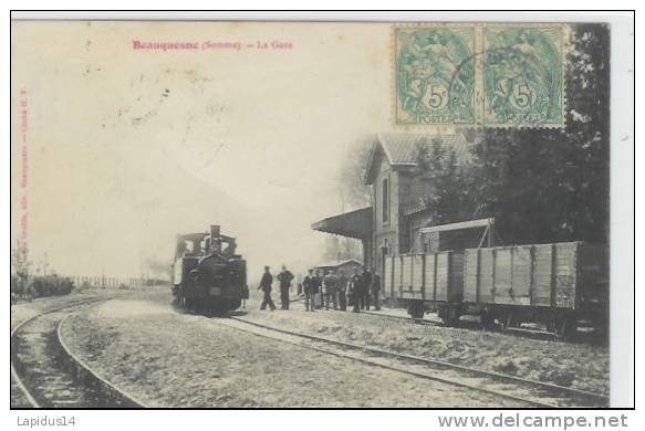 K 26 / CPA   BEAUQUESNE   (80)  LA GARE - Beauquesne