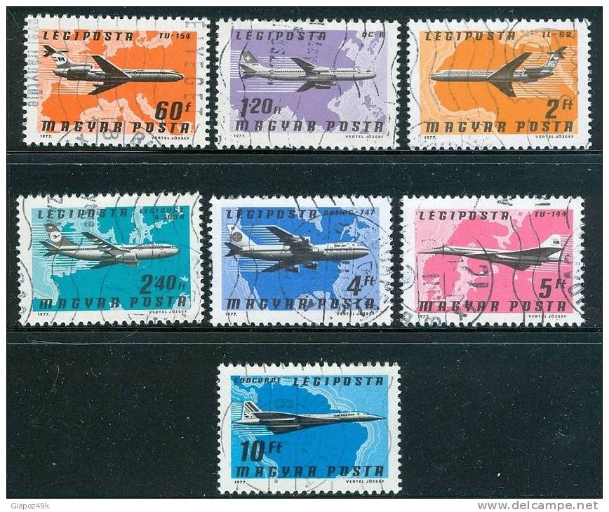 ● HONGRIE - UNGHERIA  - AEREO - 1977 - N.  392 / 98   Usati , Serietta  -  Lotto 1552 - Used Stamps