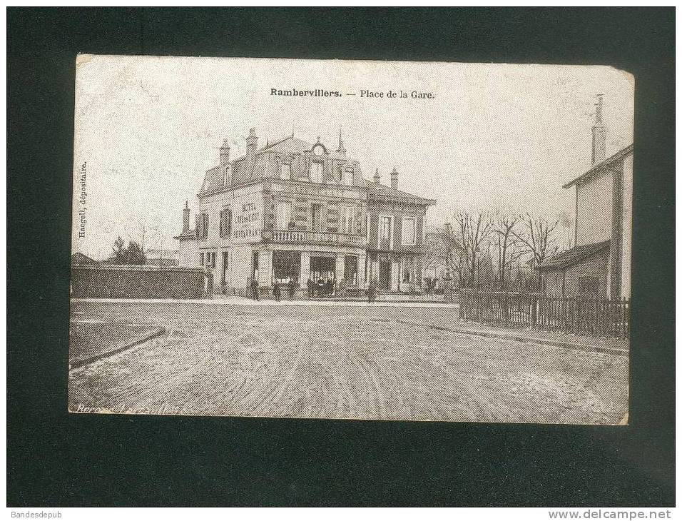 Rambervillers ( Vosges 88) - Place De La Gare ( Hôtel Café Restaurant De L' Est HAEGELI Dépositaire ) - Rambervillers