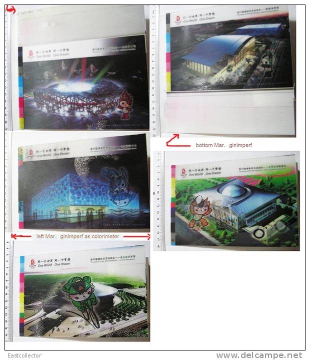 Beijing Olympic Games Palaestra Stationery &#65306;sample &#65306;imper X 5 Piece&#65306;table Tennis,bicycle - Tischtennis