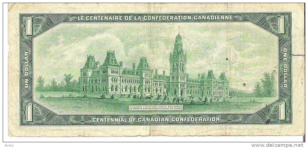 $1.00 Bank Note Centennial Of Canadian Confederation - Canada