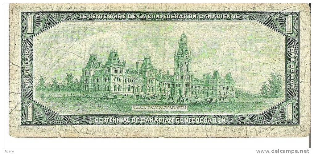 $1.00 Bank Note Centennial Of Canadian Confederation - Canada