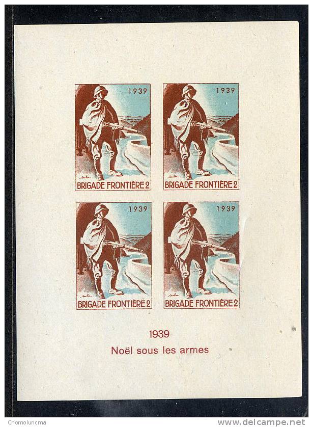 SWITZERLAND SOLDIER STAMPS SOLDAT BRIGADE DE FRONTIERE 2 1939 NOEL SOUS LES ARMES - Etichette