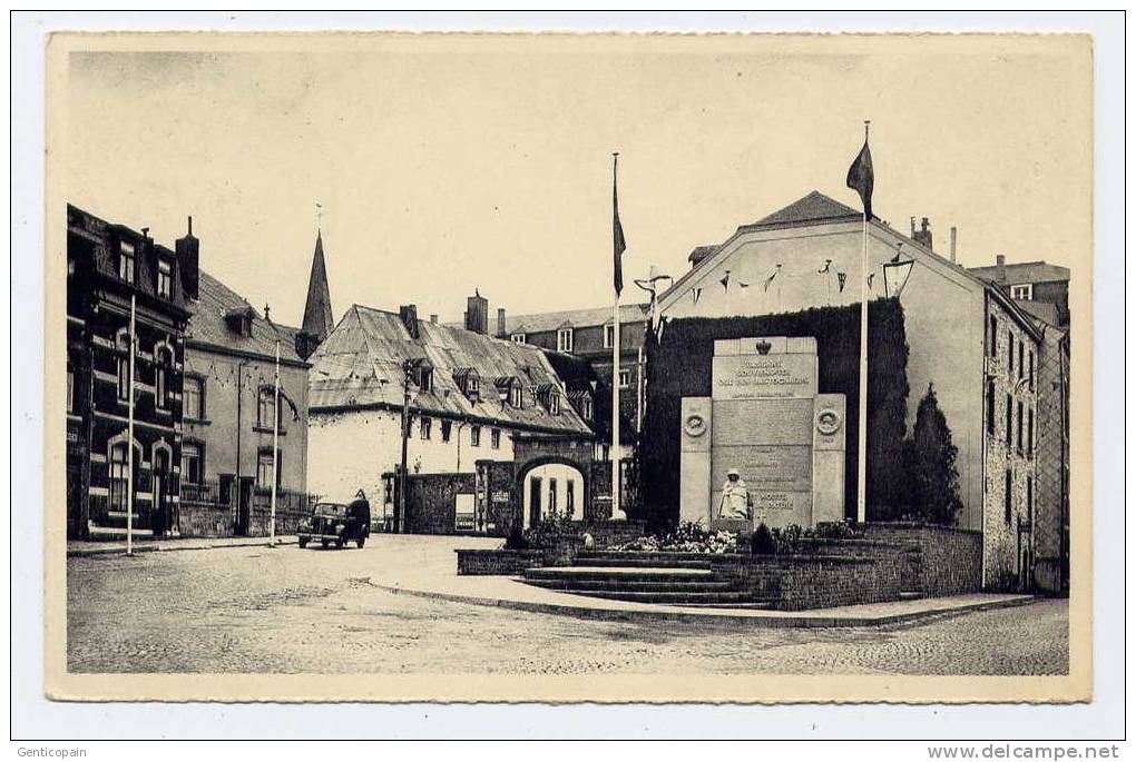 Q1 - BELGIQUE - BASTOGNE - Monument Aux Morts Et Le Séminaire (1952 - Oblitération De Bastogne) - Bastogne