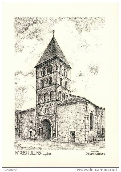 38 TULLINS - Eglise  - Illustration Yves Ducourtioux - Tullins