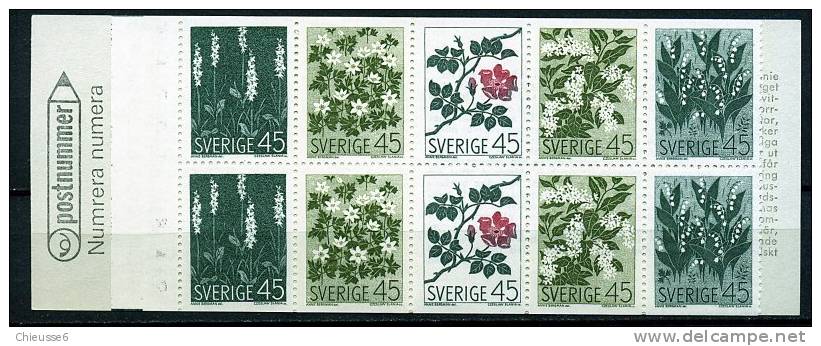 Suède ** Carnet N° C590 - Fleurs Sauvages - 1951-80