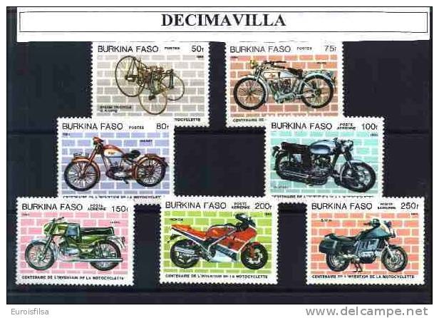 BURKINA FASO, 1985, 653/55 + A290/93, MOTOS - Motorräder