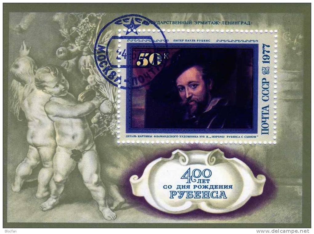 Block 118 + 4612 O Gemälde Des Berühmten Malers P. P. Rubens Sowjetunion 1€ - Rubens