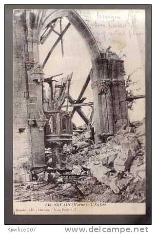 CPA SOUAIN Intérieur église Bombardée Par Allemands Guerre 1914 - Souain-Perthes-lès-Hurlus