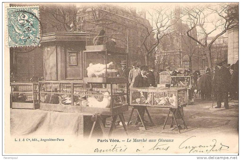 PARIS VECU .  Le Marché Aux Oiseaux - Loten, Series, Verzamelingen