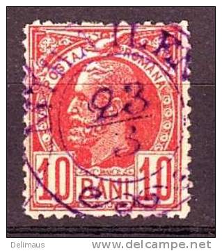 Rumänien Romania Alte Marken König Karl I., 10Bani Vollstempel, II. Wahl, Fenster - Gebraucht