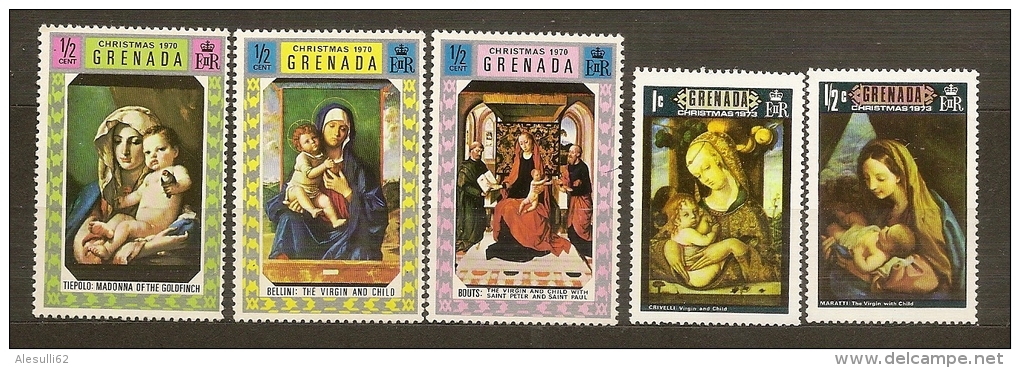 GRENADA  N. 368-369-370-492-493/**-  1970/1973 - Lot Lotto - Granada (...-1974)