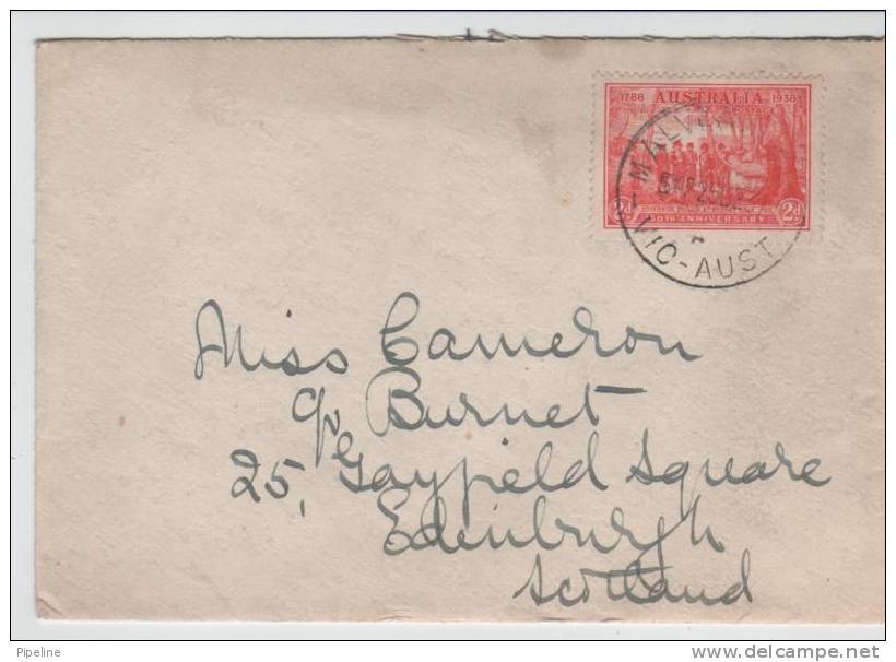 Australia Cover Sent To Scotland 29-12-1937 - Lettres & Documents