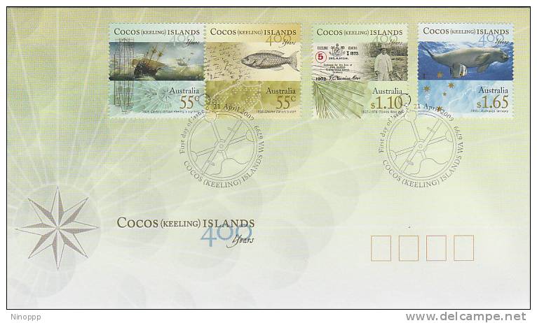 Cocos Islands-2009  400 Years   FDC - Islas Cocos (Keeling)