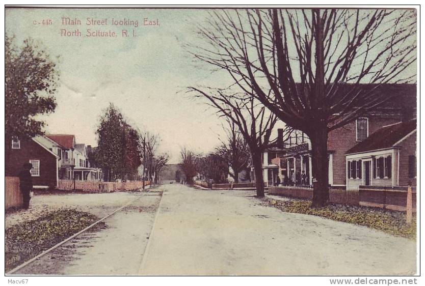 North Scituate, R.I., MAIN ST. Looking East. 1907 To Oregon - Other & Unclassified