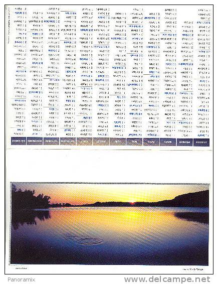 CP  GM 15x22 ST FERREOL  Couleurs Soir D´ été Sur Le Lac CP Calendrier 2001 En Encart  NEUVE  éd  Municipalité  T B E - Saint Ferreol