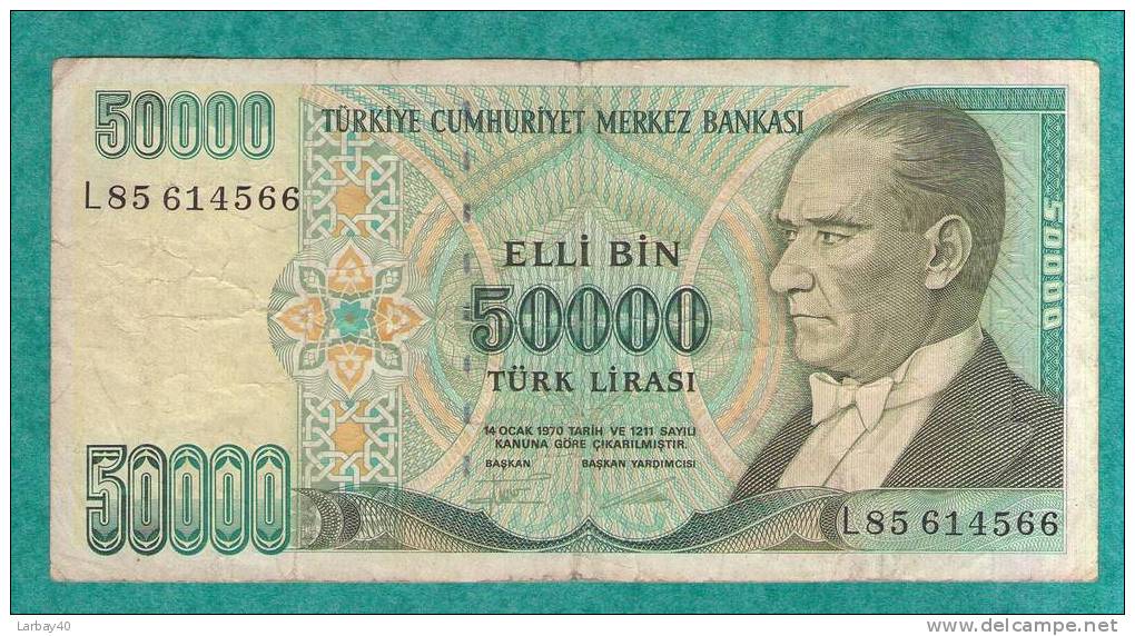 1 Billet De 50000 Elli Bin Turk Lirasi - Turkey
