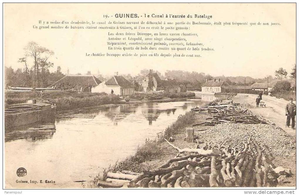 GUINES .  Le Canal à L'entrée Du Batelage - Guines