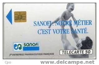 # France 101A F122A SANOFI 50u So2 07.90 Tres Bon Etat - 1990