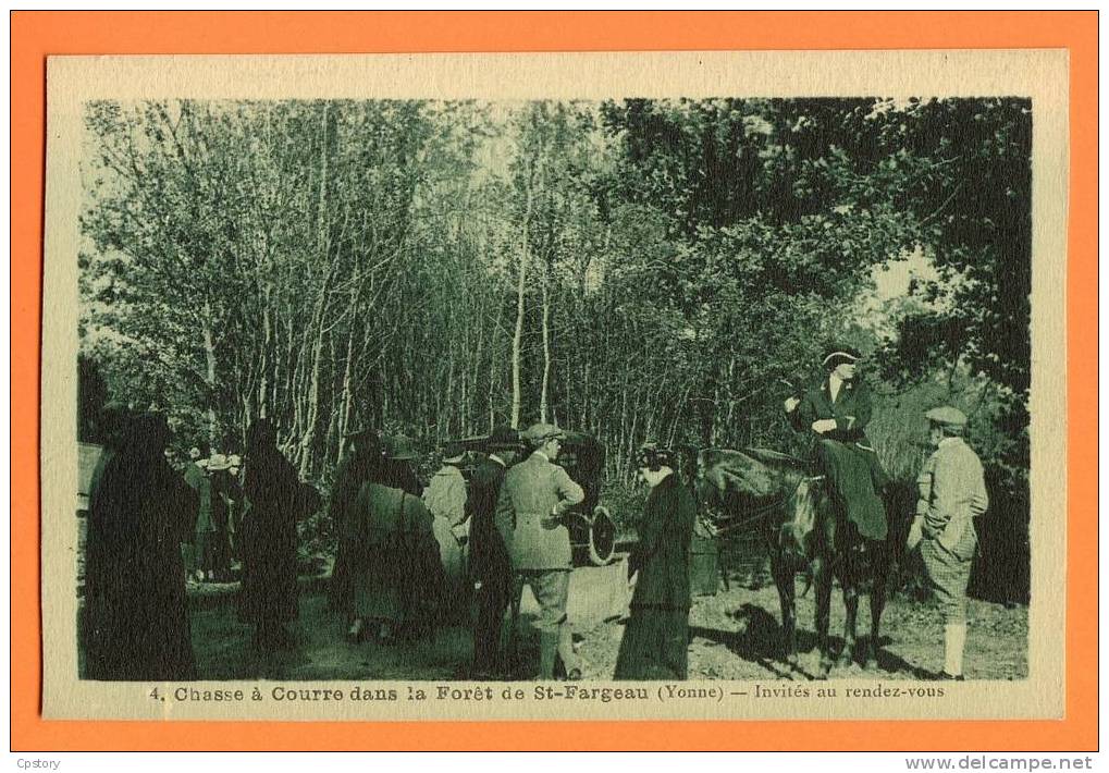 89 - SAINT FARGEAU - Chasse à Courre - Invités Au Rendez Vous - Saint Fargeau