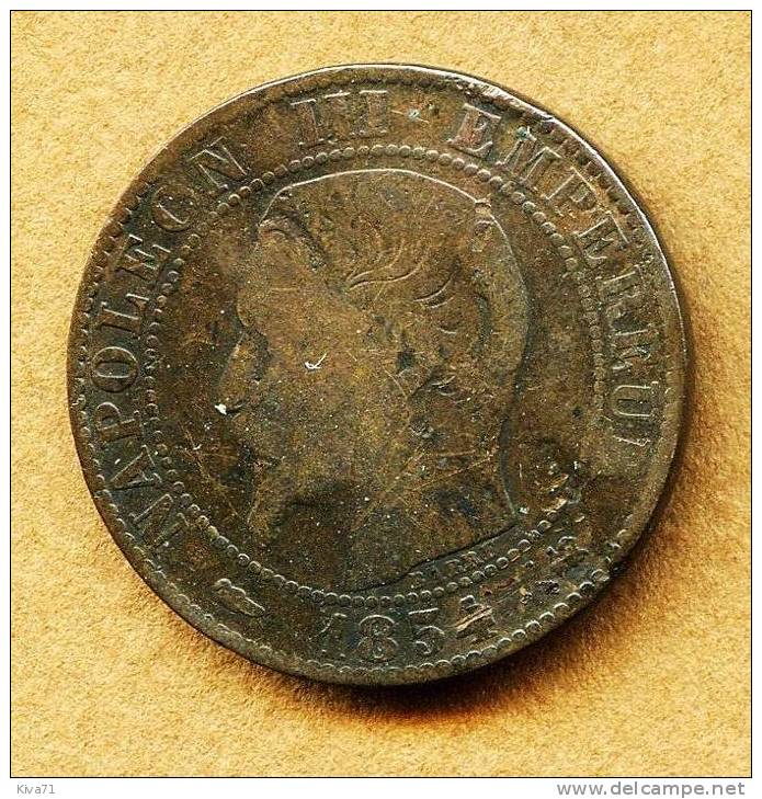 5 CENTIMES " Second Empire" 1854 K  Tête Nue GAD 152       TB - 5 Centimes