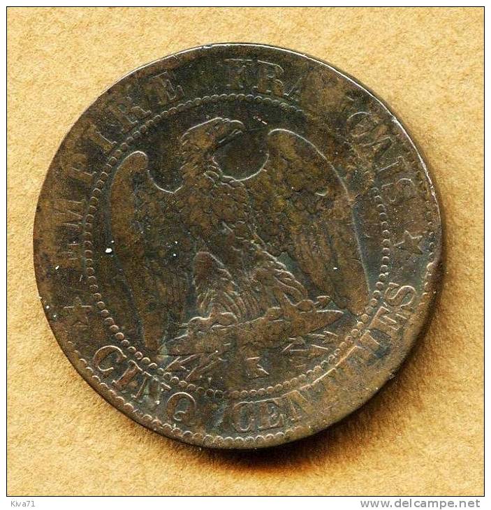 5 CENTIMES " Second Empire" 1854 K  Tête Nue GAD 152       TB - 5 Centimes