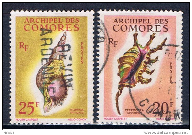 COM+ Komoren 1962 Mi 46-47 Meeresschnecken - Used Stamps