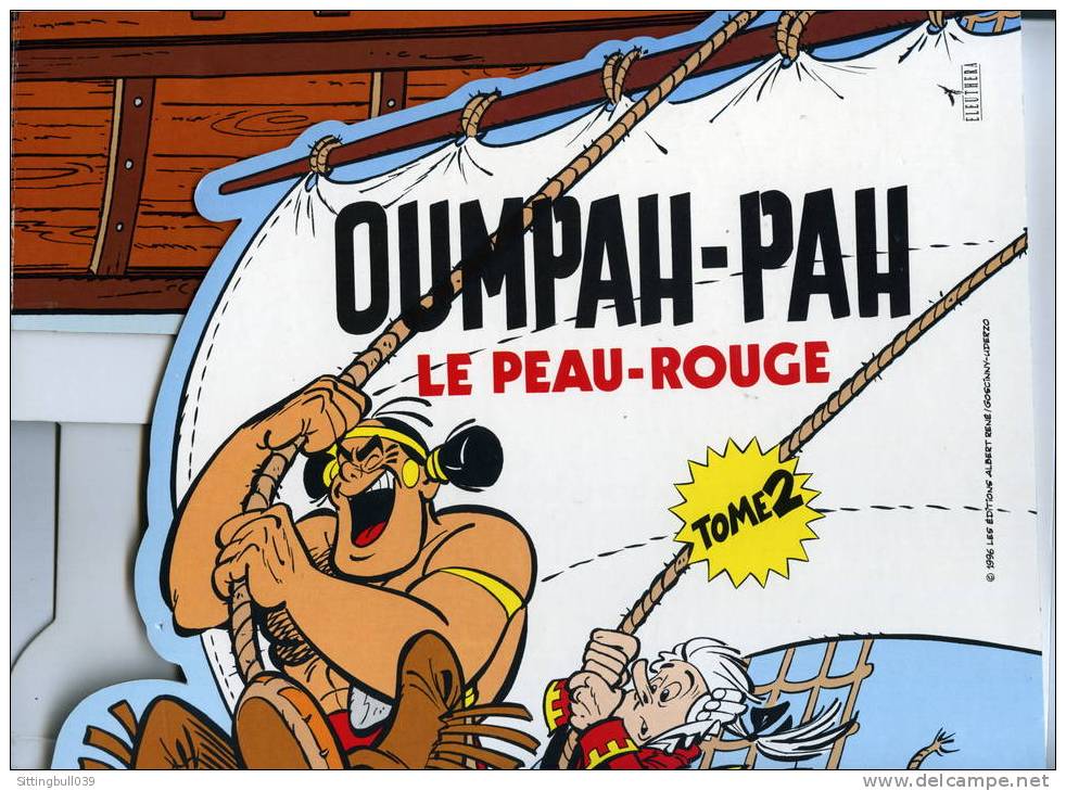 ASTERIX. PLV CARTONNEE POUR LA SORTIE DE L'ALBUM OUMPAH-PAH LE PEAU-ROUGE T2 En RE .1996 Les Ed. A. R. / GOSCINNY UDERZO - Asterix