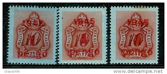 ● HONGRIE - UNGHERIA  - SEGNATASSE - 1945  -  N.  166  *  -  Lotto 1590 - Postage Due