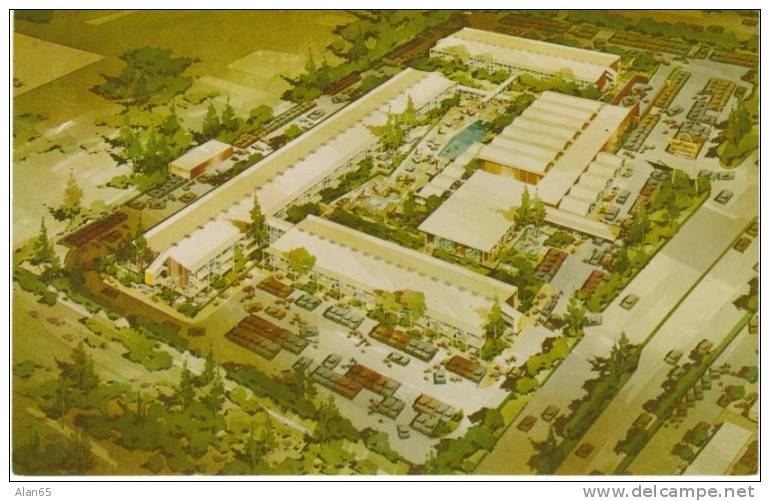 Hyatt House Hotel Sea-Tac International Airport Motel Lodging On C1960 Vintage Postcard - Seattle