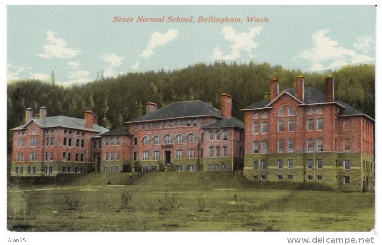 State Normal School Bellingham WA On 1910s Vintage Postcard - Other & Unclassified