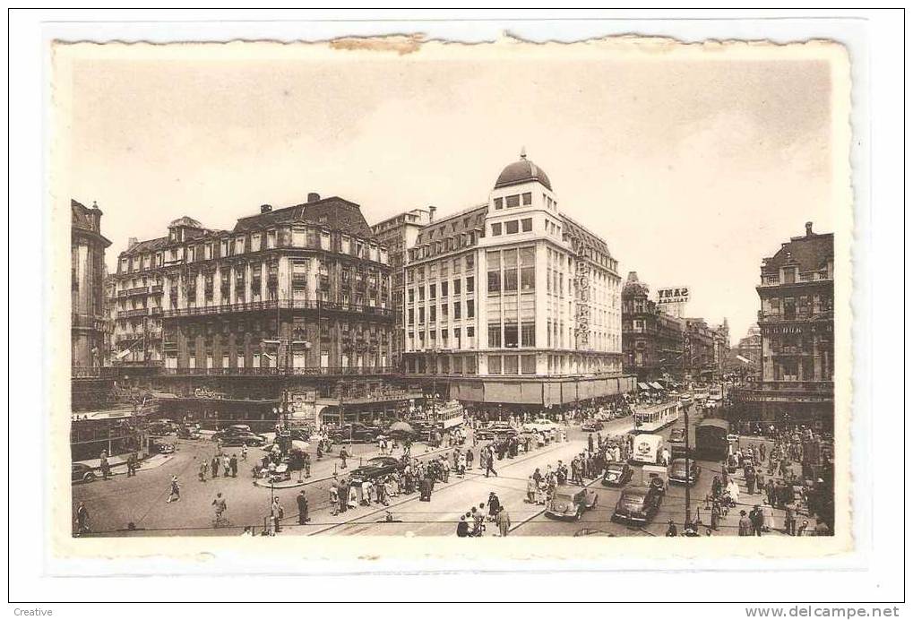 BRUXELLES - BRUSSEL. Place De La Bourse Et Boulevard Anspach - Beursplaats En Anspachlaan - Mehransichten, Panoramakarten