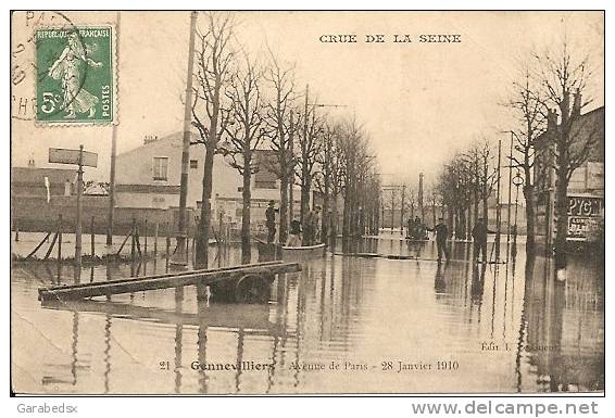 CPA De GENNEVILLIERS - Avenue De Paris - 28 Janvier 1910. - Gennevilliers