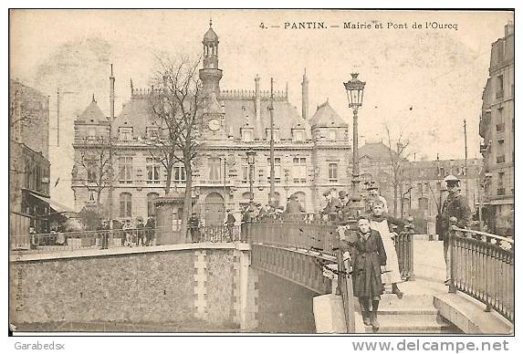 CPA De PANTIN - Mairie Et Pont De L'Ourcq. - Pantin