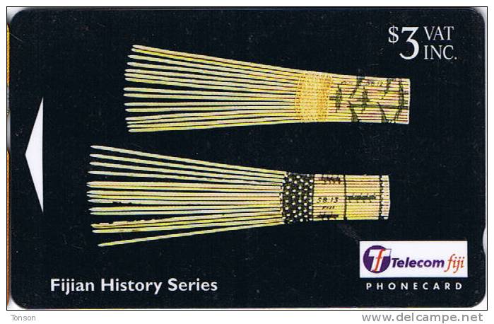 Fiji, FIJ-115, $3, Fijian Artifacts, Decorative Comb , 23FJB. - Fidschi