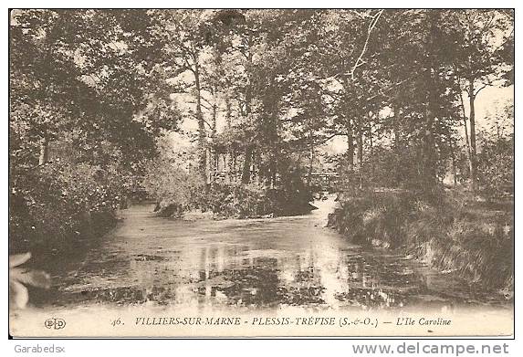 CPA De VILLIERS SUR MARNE - PLESSIS TREVISE - L'ile Caroline. - Villiers Sur Marne