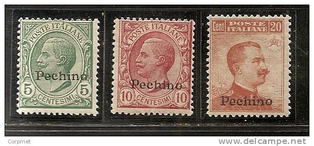 ITALIA -  CHINA -  1917 - PECHINO - PEKIN  - Sassone # 10-11-12 - MINT (LH) - Pekin