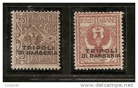 ITALIA -  LEVANTE - Ufficio D´AFRICA -  TRIPOLI DI BARBERIA - Sassone # 1-2 - MINT (LH) - Emisiones Generales